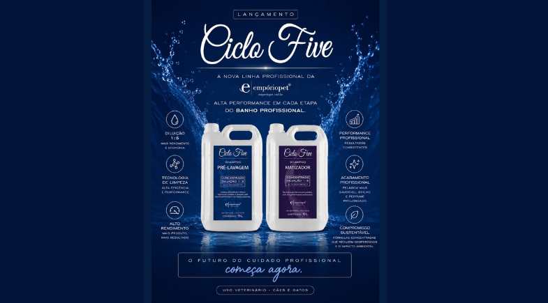 empóriopet®️ lança linha Ciclo Five e inicia nova geração de soluções para o mercado pet profissional
