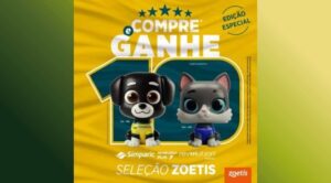 Em clima de torcida, Zoetis lança campanha “compre e ganhe” com bonecos de pets prontos para entrar em campo